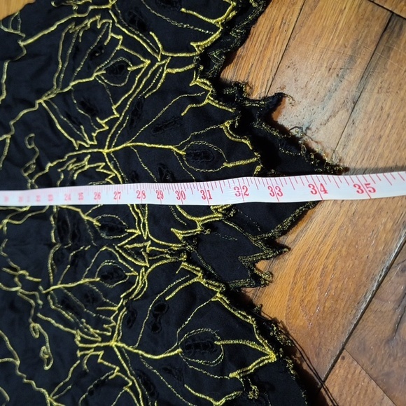 🧚♀️Whimsigoth Fairycore Black + Gold Skirt - Picture 7 of 14